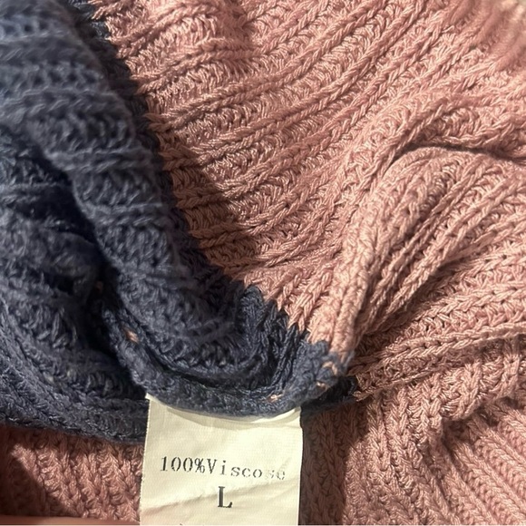 Women’s Striped Color Block Sweater Tank Top Large - Picture 7 of 7